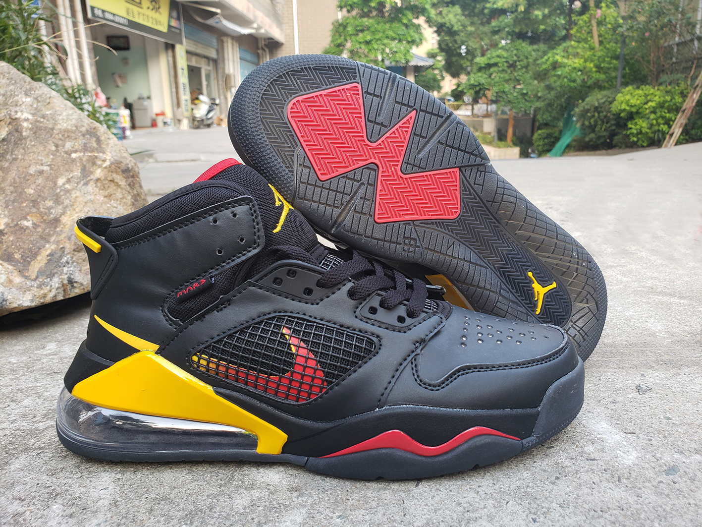 2019 Men Jordan 270 Max Black Red Yellow Shoes